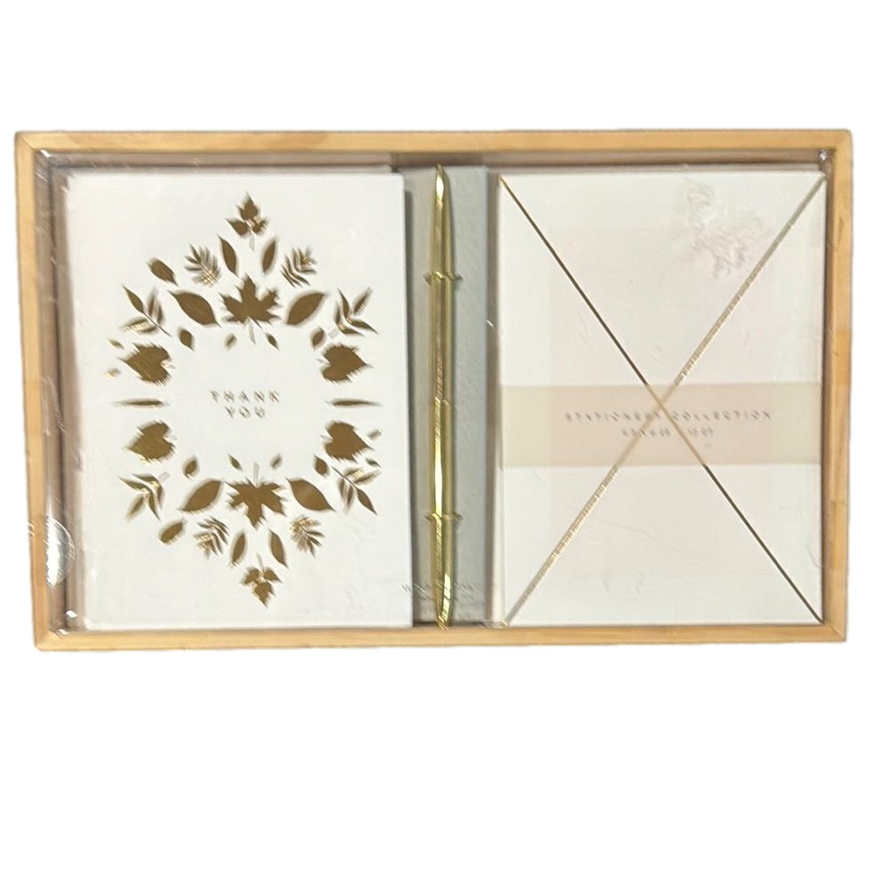 Thank You Card boxed set  - Gold and White